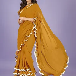 F FASHION Gotta Patti Poly Georgette Saree-picture-32