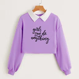 TOXICFASHION Girls Printed Polo Collar T-shirt-47