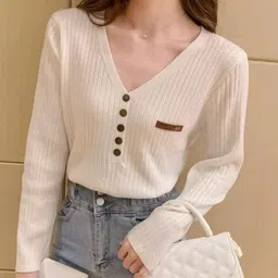 StyleCast Women Solid V-Neck Top-image-22