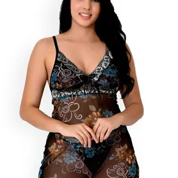 chia fashions Net Printed Baby Doll-image-88