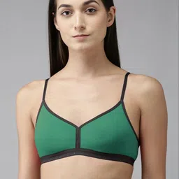 Samvar Green Cotton Non-Wired Non Padded Minimizer Bra-picture-45