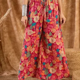 InWeave Women Floral Printed Ethnic Palazzos-image-78