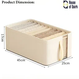 HOUSE OF QUIRK Beige Set of 3 Regular Multi-Utility Organisers image 5