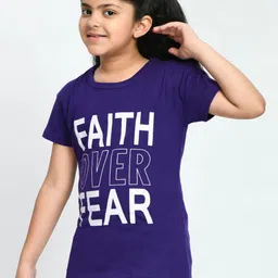 BAESD Girls Typography Printed T-shirt-picture-2