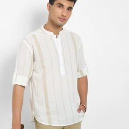 indus route by Pantaloons Men Thread Work Kurta-49