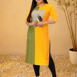 Anouk Rustic Selection Of 3 Ethnic Motifs Printed Round Neck Straight Kurtas image 2