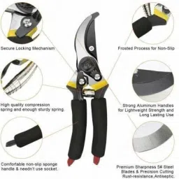 klevon Garden Shears Sharp Cutter Heavy Garden Shears Sharp Cutter Pruners Scissor, Pruner Bypass Pruner image 2