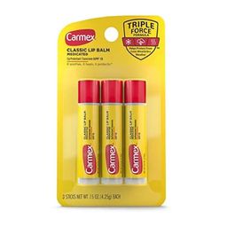 CARMEX Set Of 3 Medicated Lip Balm Sticks With SPF 15 For Moisturizing - 4.2 g Each-2