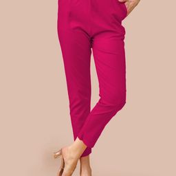 LYRA Women Comfort High-Rise Trousers-image-26