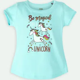 ariel Girls Set of 3 Typography Round Neck Regular Fit Printed T-shirt-image-80