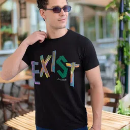 Status Quo Men Typography Printed Applique T-shirt-image-49