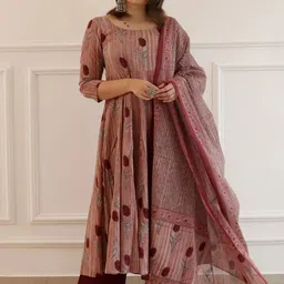 GoSriKi Floral Printed Kurta with Palazzos & Dupatta-25