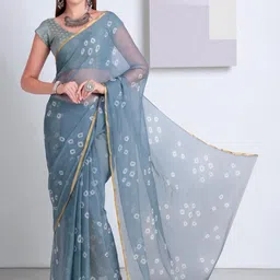 TRAQUILA Bandhani Poly Chiffon Bandhani Saree-picture-45