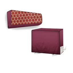 The Furnishing Tree Split AC Cover Set of Indoor and Outdoor Unit Used for 2 Ton Bluestar DNU Packe-33