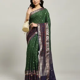 Meena Bazaar Ethnic Motifs Zari Saree-47