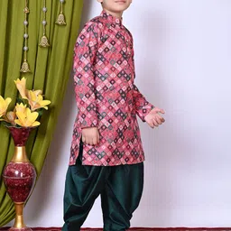 NFC CREATION Boys Embroidered Regular Sequinned Kurta with Patiala image 3