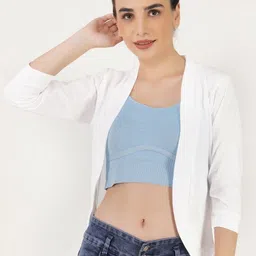 TEEMOODS Open Front Cotton Shrug-37