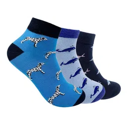 Mint & Oak Men Pack Of 3 Patterned Ankle-Length Socks-50