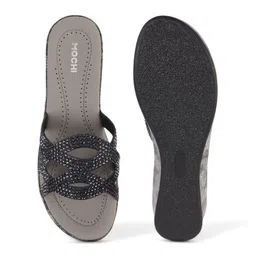 Mochi Printed Block Sandals with Bows image 5