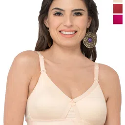 College Girl Pack Of 3 Full Coverage Lightly Padded Non-Wired Bra-picture-7