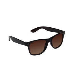 REDEX Unisex Brown Lens & Black Wayfarer Sunglasses with-18