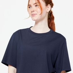 Domyos By Decathlon Women's Cropped T-Shirt - Navy Blue-image-57