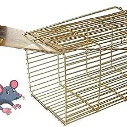 ( 21X 10 X10) Large Size Rat Trap Cage for Pest/ Rodent/ Rat Control Iron Golden Live Trap-picture-28