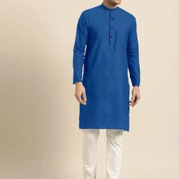 TIGER SNAKE Men Solid Mandarin Collar Kurta-picture-18