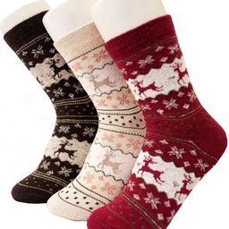 Alexvyan Women Pack Of 3 Patterned Calf Length Socks-image-19
