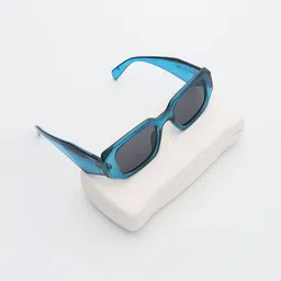 PELLE LUXUR Unisex Rectangle Sunglasses with UV Protected Lens PL25GS354-image-1