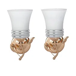 Somil Premium Designer Glass Wall / Night Lamp Elegant & Stylish Dcor Accent for Modern Interiors, color- White; Size:- 23 X 21 X 30.5 CM-image-29