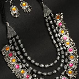 Shayna Silver-Plated Alloy Jewellery Set-image-61