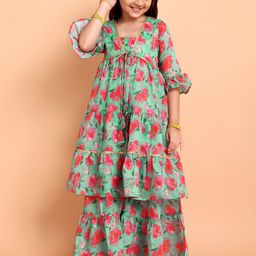 Sangria Girls Printed Kurta Sets-37