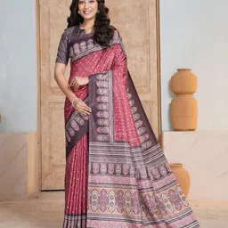 Garden Vareli Abstract Printed Pure Crepe Saree-picture-36