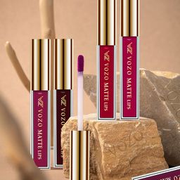 VOZO Set Of 4 Matte Lips Liquid Lipstick With Jojoba Oil-4ml Each-101-102-103-204-43