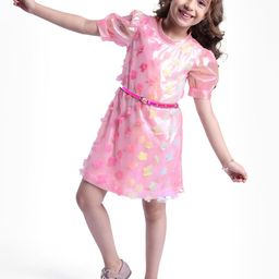 Hola Bonita Floral Print Puff Sleeve A-Line Dress-image-33