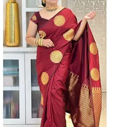 Parampara Ethnic Pure Silk Embroderid Saree With Beautiful Blouse-picture-46