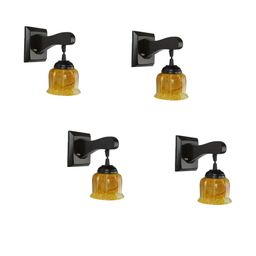 SOMIL Yellow Glass Cylinder Printed Wall Lamps-image-99