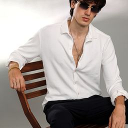 Campus Sutra Men Comfort Spread Collar Solid Casual Shirt-picture-28