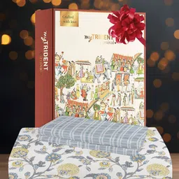 MYTRIDENT Carnival White Printed 144 TC Pure Cotton Queen Bedsheet Set 2.28 m X 2. 54 m-image-36
