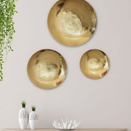 BEHOMA 3-Pcs Metal Crackled Glow Wall Hanging Plates-image-65