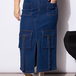 SASSAFRAS Curve Straight Midi Skirt-picture-18