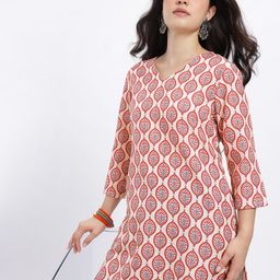 Anouk Rustic Ethnic Motifs Printed V-Neck Regular Kurti-picture-40