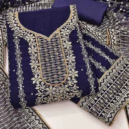 DIVASTRI Embroidered Unstitched Dress Material-image-15
