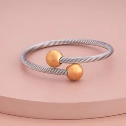 Kushal's Fashion Jewellery Gold Plated Kada Bracelet-52