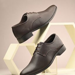 Killer Men Textured Round-Toe Formal Derbys-image-31