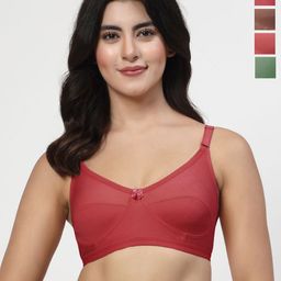 LILY akihdar Pack Of 4 Full Coverage Seamed Non Padded Everyday Bra-24