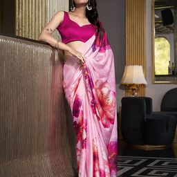 MADHAVPRIYA Floral Satin Saree-image-25