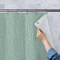 ArtzFolio Green Printed Waterproof Shower Curtain-image-91