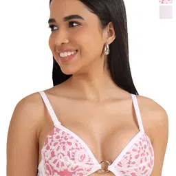 SELFCARE Abstract Bra Half Coverage Lightly Padded-2